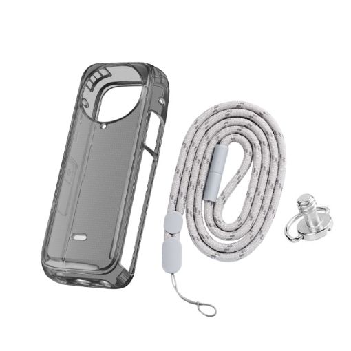 Insta360 X4 Clear TPU Protective Case with Neck Strap - Clear Black - 1