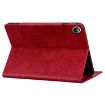 Samsung Galaxy Tab A8 10.5 Red Leather Cat Buckle Smart Case - 3