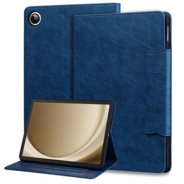 Samsung Galaxy Tab A8 10.5 Leather Case, Cat Buckle, Royal Blue - 1