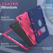 iPad Pro 13 2024 Navy Blue Rose Red Silicone Acrylic Case with Holder - 2