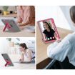 iPad Pro 13 2024 Grey Rose Red Silicone Acrylic Case with Holder - 3
