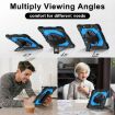 iPad Pro 13 2024 Black Blue Robot Silicone Hybrid Tablet Case - 7