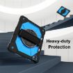 iPad Pro 13 2024 Black Blue Robot Silicone Hybrid Tablet Case - 9
