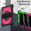 iPad Pro 13 2024 Black Rose Red Silicone Hybrid Tablet Case - 5