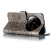 Xiaomi 14 Ultra Grey Leather Case - Sun Mandala Embossing Pattern - 5