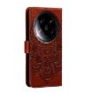 Xiaomi 14 Ultra Brown Leather Case - Sun Mandala Embossing Pattern - 3