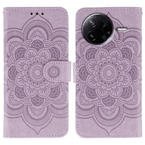 Xiaomi Poco F7 Pro/Redmi K80 Purple Sun Mandala Leather Case - 1