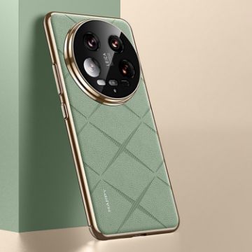 Xiaomi 14 Ultra Green Leather PC Phone Case - 1