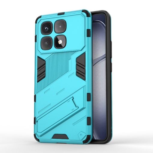Redmi K70 Ultra Global Punk Armor Phone Case with Holder (Blue) - 1