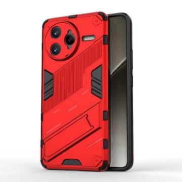 Redmi K80 Pro/Poco F7 Ultra Punk Armor PC+TPU Case with Holder Red - 1