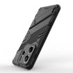 Redmi Note 14 5G Punk Armor PC + TPU Phone Case with Holder - Black - 5
