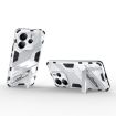 Redmi Note 14 4G Punk Armor PC+TPU Phone Case with Holder White - 4