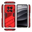 Redmi Note 14 Pro 4G Punk Armor Phone Case with Holder - Red - 3