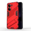 Redmi Note Turbo 4 Punk Armor Phone Case with Holder - Red, PC + TPU - 1