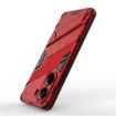 Redmi Note Turbo 4 Punk Armor Phone Case with Holder - Red, PC + TPU - 5