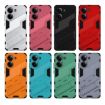 Redmi Note Turbo 4 Punk Armor Phone Case with Holder - Grey, PC + TPU - 7