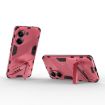 Redmi Note Turbo 4 Punk Armor Phone Case with Holder - Light Red - 4