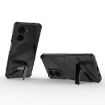 Redmi A5/Poco C71 Punk Armor Phone Case with Holder - Black - 4
