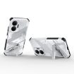 Redmi Turbo 4 Pro Punk Armor Phone Case with Holder - White PC + TPU - 4