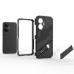 Redmi Turbo 4 Pro Punk Armor Phone Case with Holder - White PC + TPU - 6