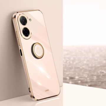 Redmi A5/Poco C71 Pink 6D TPU Phone Case with Ring Holder - 1