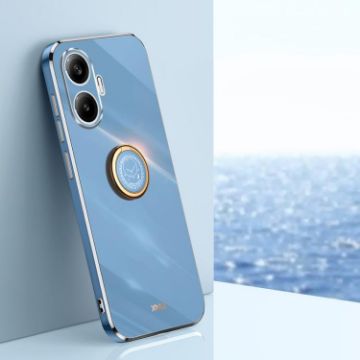 Redmi Turbo 4 Pro XINLI 6D Electroplate TPU Case with Ring Holder Blue - 1