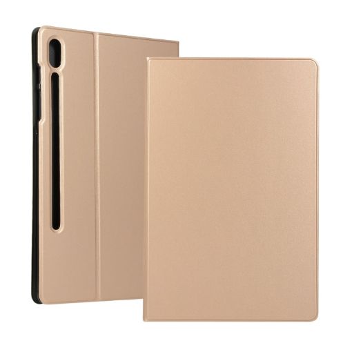 Samsung Galaxy Tab S7 T870 (2020) Leather Case - Local Gold Holder - 1
