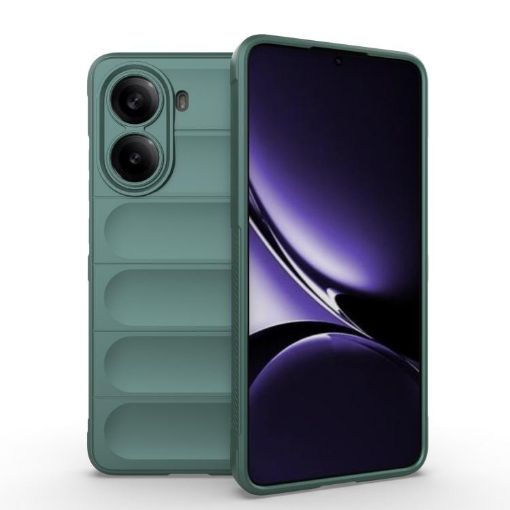 Redmi Turbo 4 Magic Shield TPU + Flannel Case - Dark Green - 1