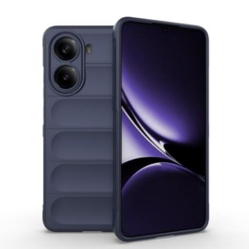 Redmi Turbo 4 Magic Shield TPU + Flannel Case - Dark Blue - 1