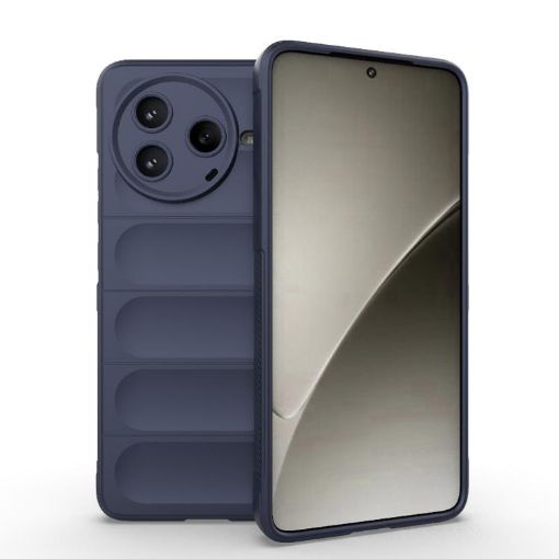 Redmi K80 5G/Poco F7 Pro Magic Shield TPU Flannel Case Dark Blue - 1