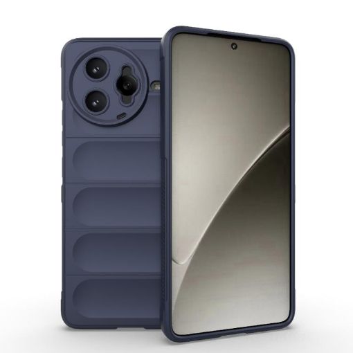 Redmi K80 Pro 5G Dark Blue Magic Shield TPU + Flannel Phone Case - 1