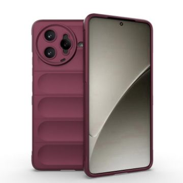 Redmi K80 Pro 5G Wine Red Magic Shield TPU + Flannel Phone Case - 1