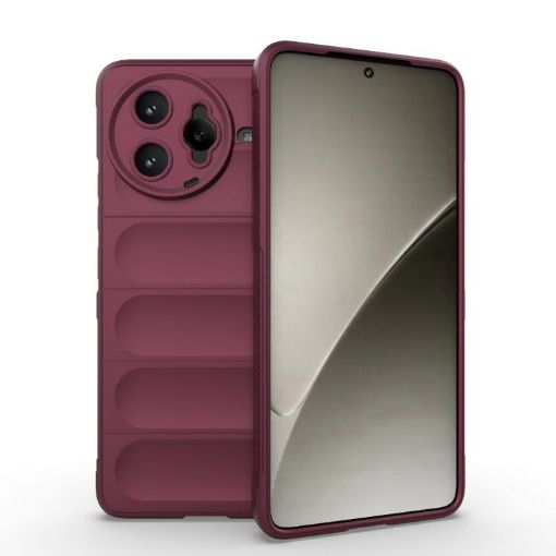 Redmi K80 Pro 5G Wine Red Magic Shield TPU + Flannel Phone Case - 1