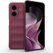 Redmi A5/Xiaomi Poco C71 Wine Red TPU + Flannel Phone Case - 1
