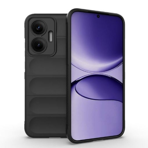 Redmi Turbo 4 Pro 5G Magic Shield TPU Flannel Case - Black - 1
