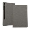 Samsung Galaxy Tab S7/S8 Leather Case with Holder - Gray (2020) - 1