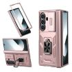 Samsung Galaxy Z Fold7 5G Case with Ring Stand - Rose Gold Hinge Cover - 1