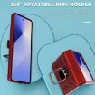 Samsung Galaxy Z Flip7 5G Case with Ring Stand, Sliding Window Hinge, Red - 5