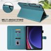 Samsung Galaxy Tab S10 FE+ Dark Green Rhombus Lattice Leather Case - 3