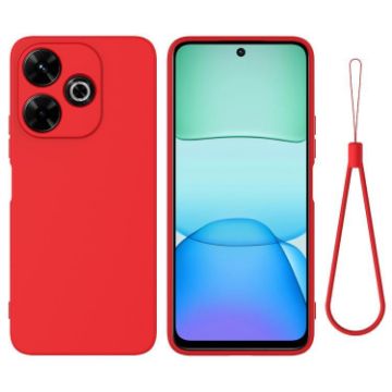 Redmi 13x 4G Red Liquid Silicone Dropproof Full Coverage Phone Case - 1