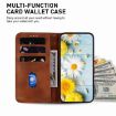 Redmi A5 4G 171.7mm Brown Lily Embossed Leather Phone Case - 5