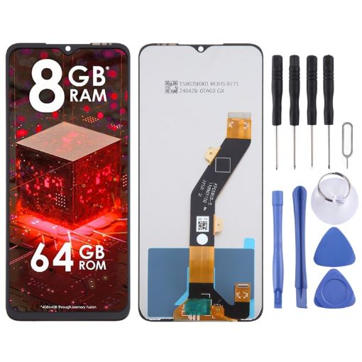 itel A60s OEM LCD Screen with Digitizer Full Assembly Replacement - 1