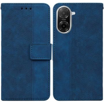 Redmi A5 4G Geometric Embossed Leather Phone Case Blue 171.7mm - 1