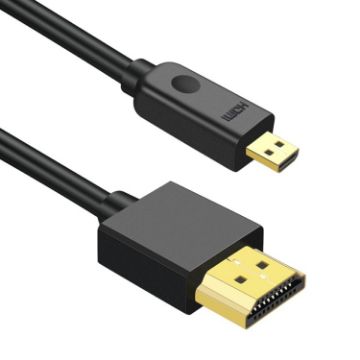 4K UHD HDMI to Micro HDMI Cable 18Gbps, 1m Length (Black) - 1