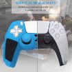 PS5 Blue Black Silicone Gamepad Case with Rocker Caps for Sony - 4