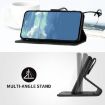 Redmi Turbo 4 Pro/Poco F7 Black Leather Line Pattern Phone Case - 4
