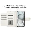 Xiaomi 14 Ultra White Rhombic Texture Flip Leather Case with Lanyard - 4