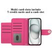 Xiaomi 14 Ultra Rose Red Rhombic Texture Flip Leather Case with Lanyard - 4