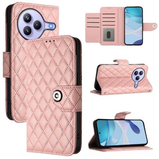 Xiaomi Civi 5 Pro 5G Coral Pink Flip Leather Case with Lanyard - 1