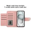 Xiaomi 15S Pro 5G Coral Pink Rhombic Texture Flip Leather Case - 4